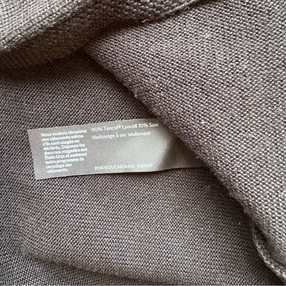 Eileen Fisher Black & Cream Drape Cardigan - Picture 9 of 9